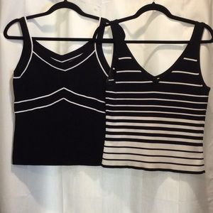 Cable and Gauge knit tanks PM